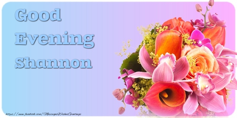 Greetings Cards for Good evening - Good Evening Shannon